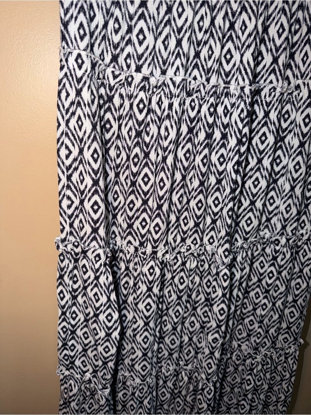Hot Kiss Women’s Black and White Tiered Maxi Skirt - Picture 4 of 6